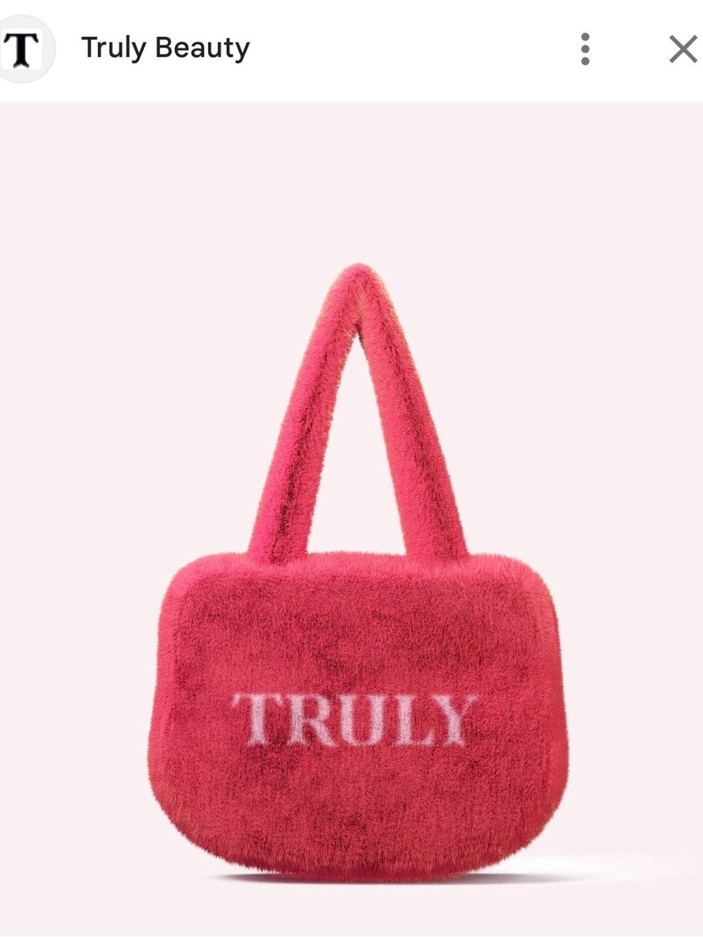 TRULY Hot Pink Fuzzy Shoulder Tote - THE one that went viral NEW